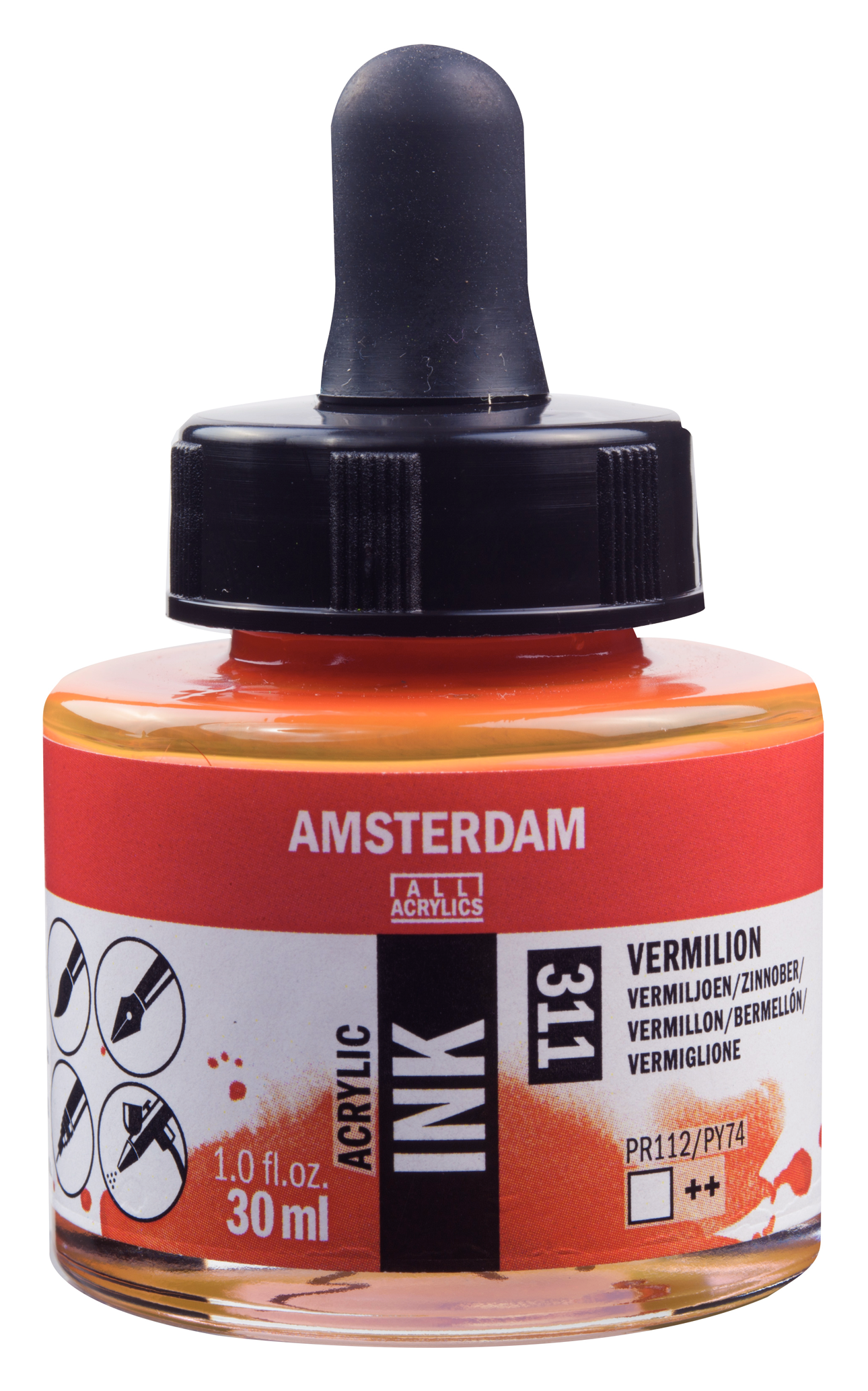 Royal Talens AMSTERDAM Acrylic Ink - Zinnoberrot  311 (30ml)