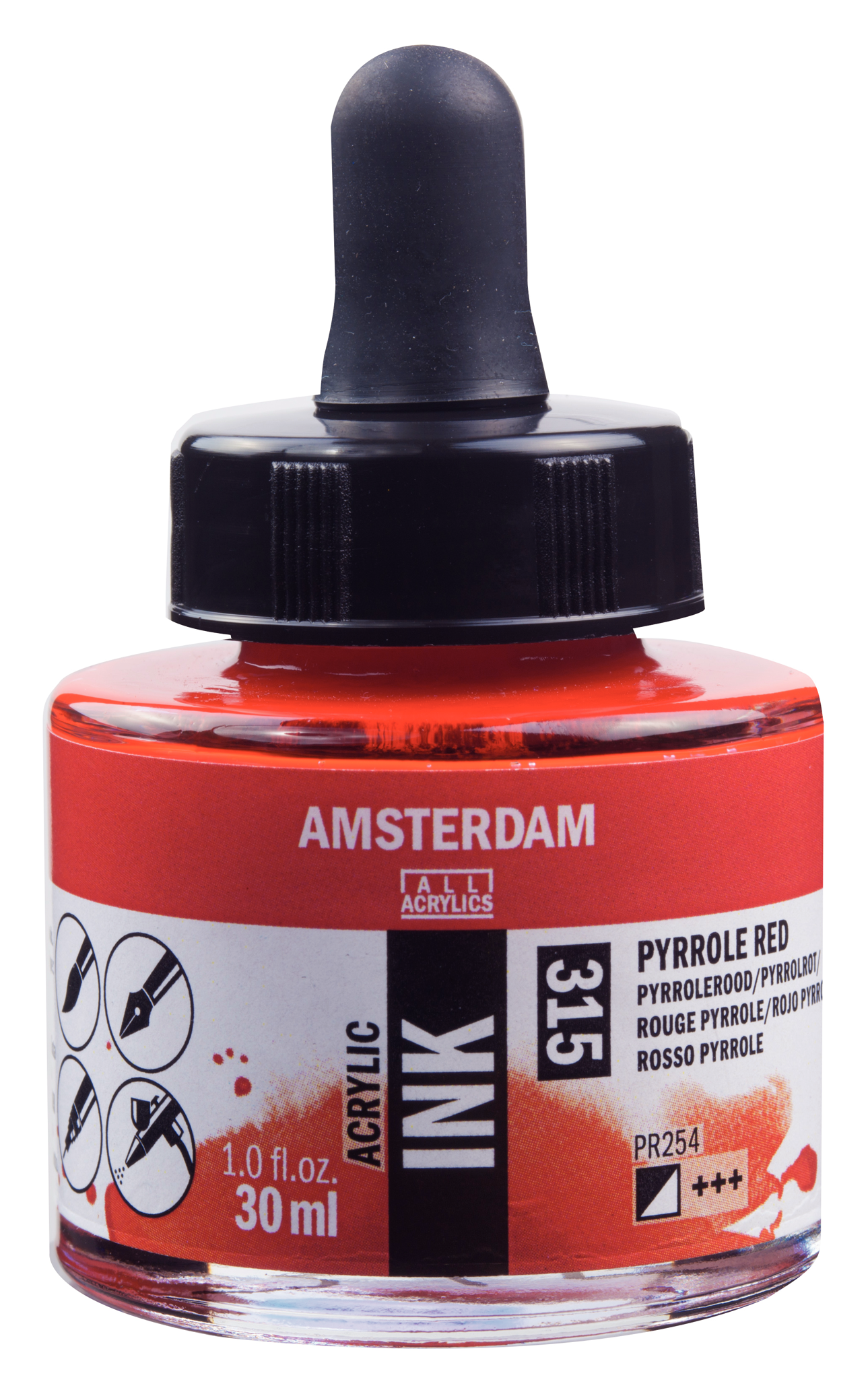 Royal Talens AMSTERDAM Acrylic Ink - Pyrrolrot  315 (30ml)