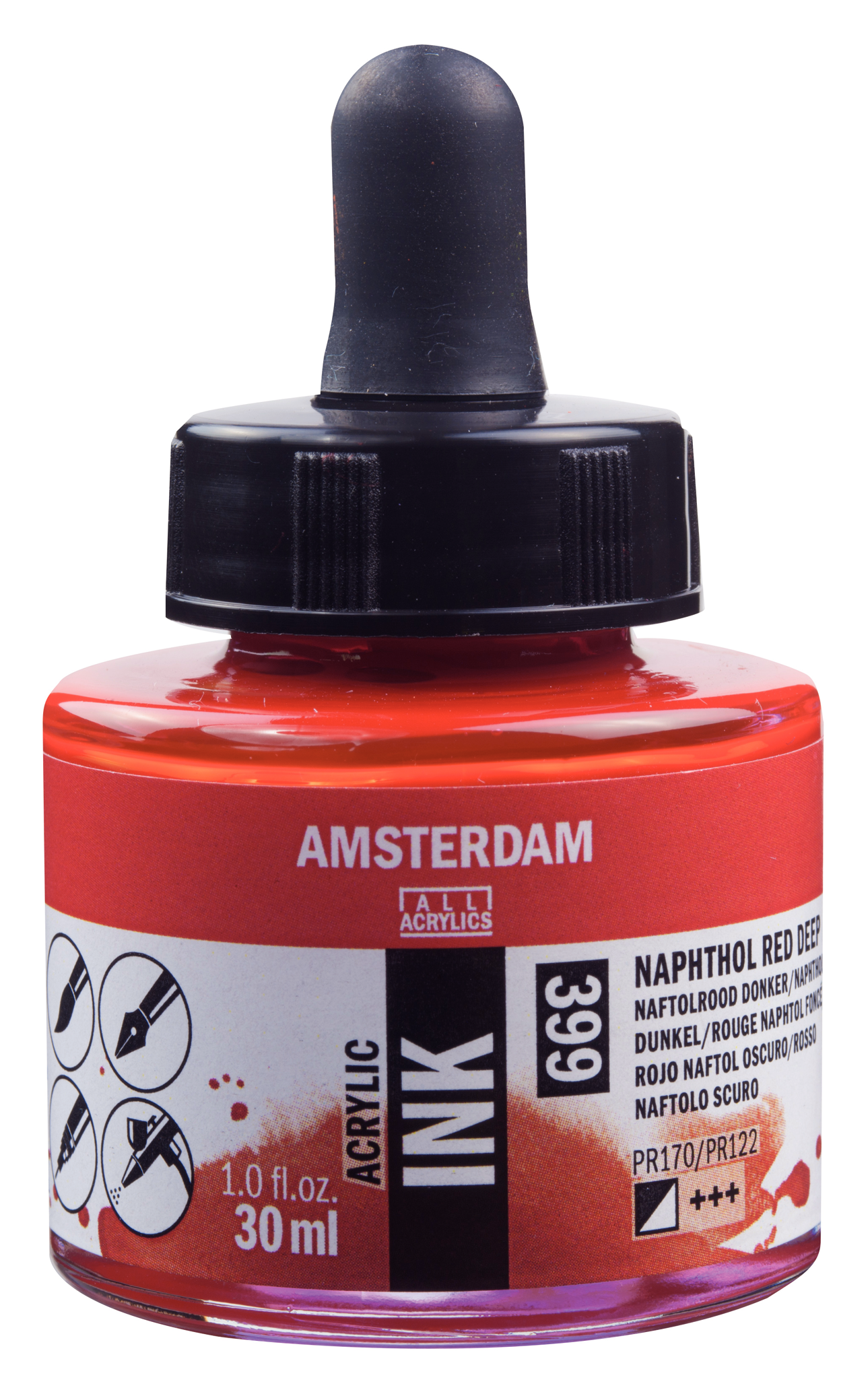 Royal Talens AMSTERDAM Acrylic Ink - Naphtolrot Dunkel  399 (30ml)