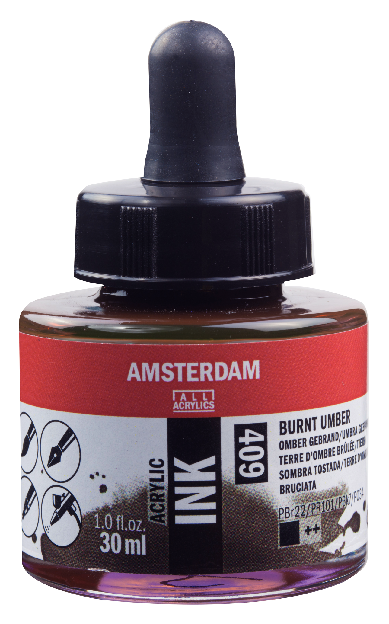 Royal Talens AMSTERDAM Acrylic Ink - Umbra gebrannt  409 (30ml)