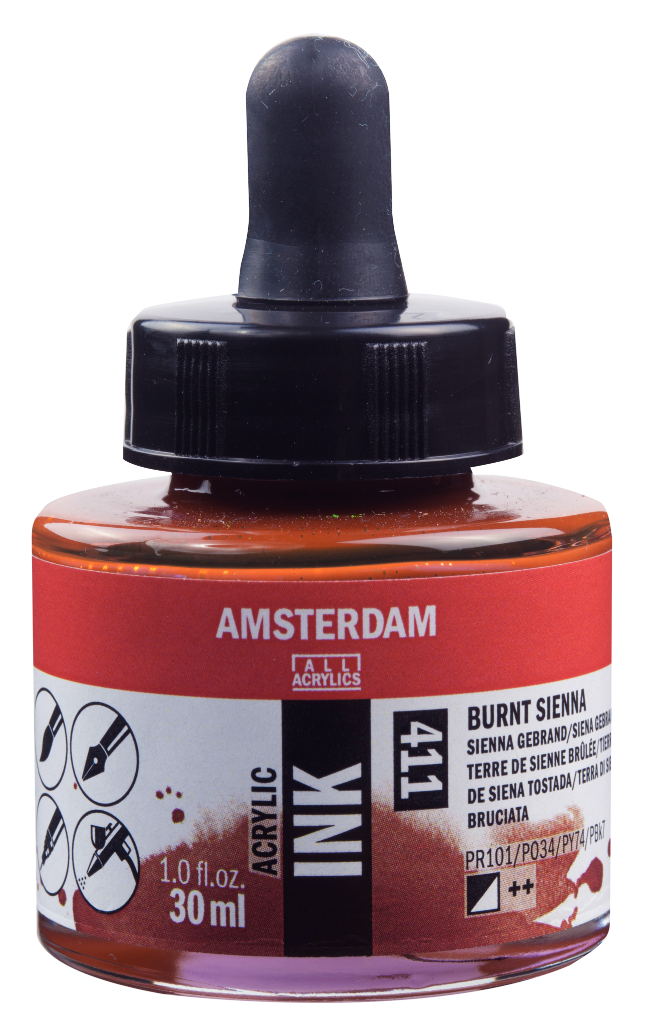 Royal Talens AMSTERDAM Acrylic Ink - Siena gebrannt  411 (30ml)