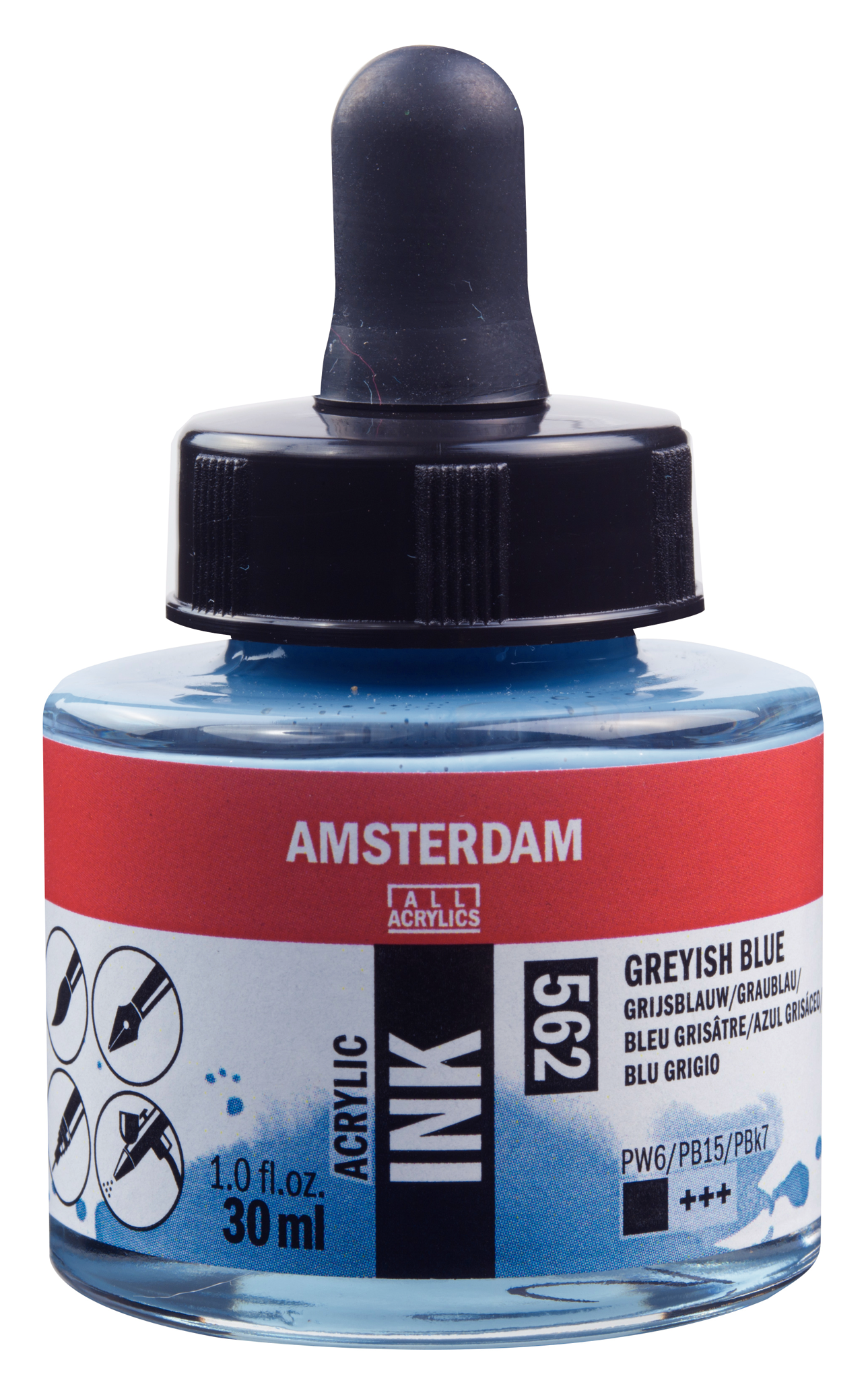 Royal Talens AMSTERDAM Acrylic Ink - Graublau  562 (30ml)