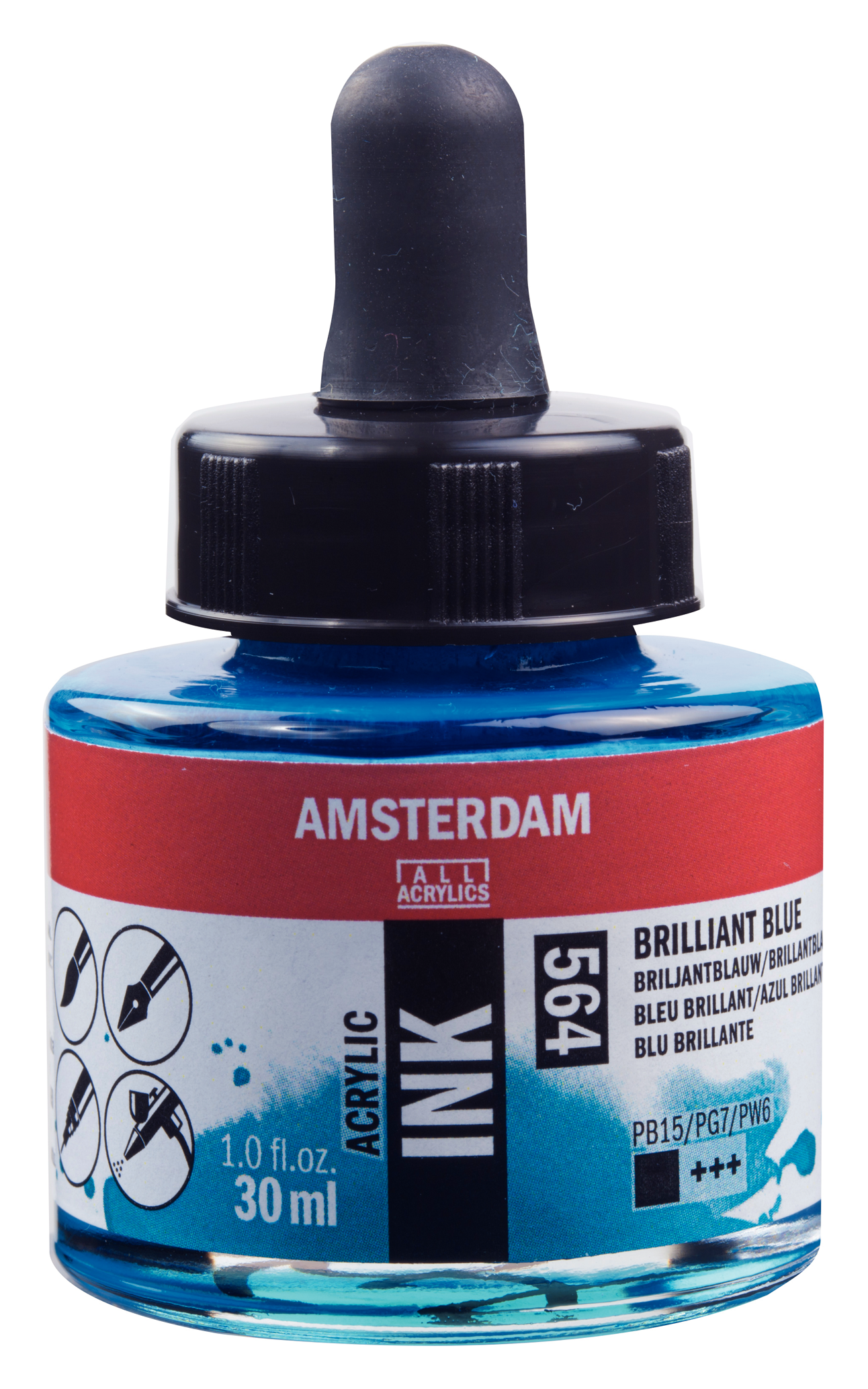 Royal Talens AMSTERDAM Acrylic Ink - Brillantblau  564 (30ml)