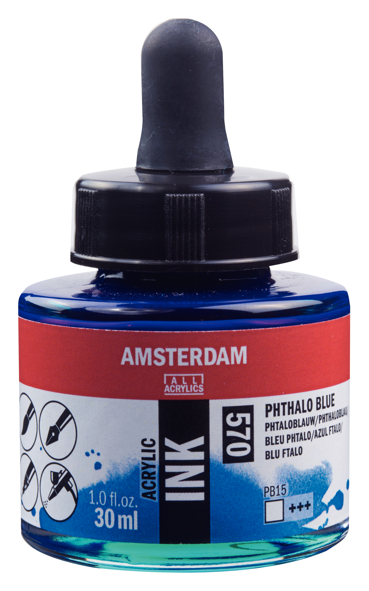 Royal Talens AMSTERDAM Acrylic Ink - Phthaloblau  570 (30ml)