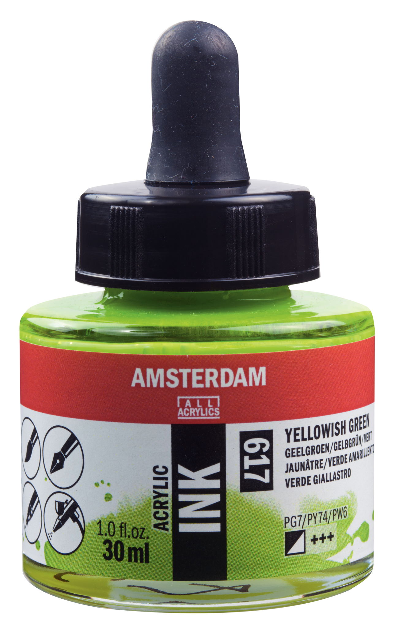 Royal Talens AMSTERDAM Acrylic Ink - Gelbgrün  617 (30ml)