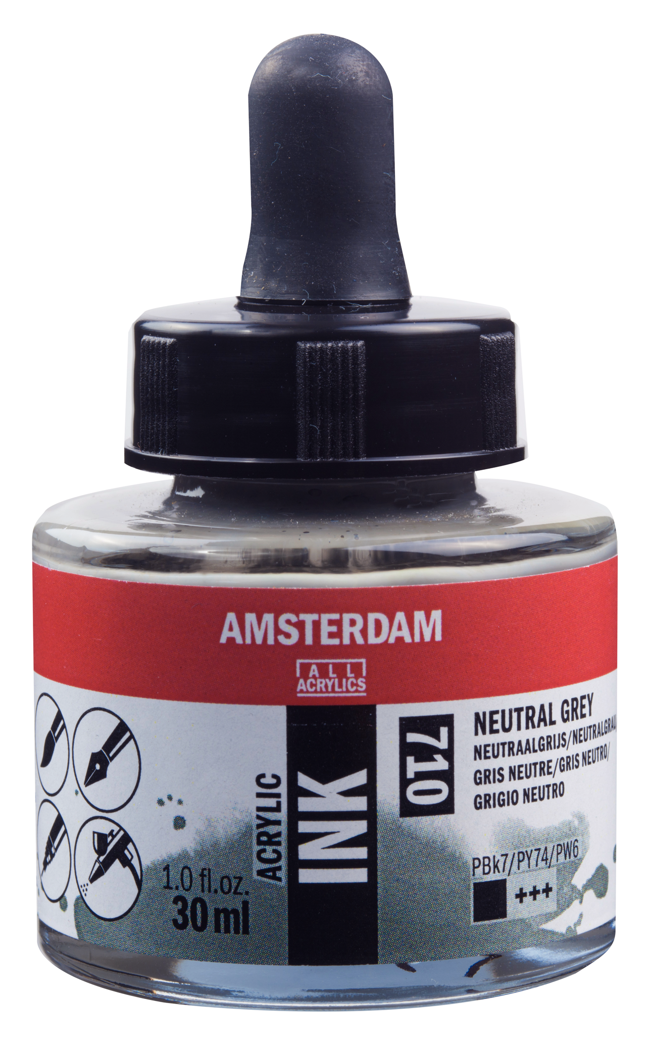 Royal Talens AMSTERDAM Acrylic Ink - Grau Neutral  710 (30ml)