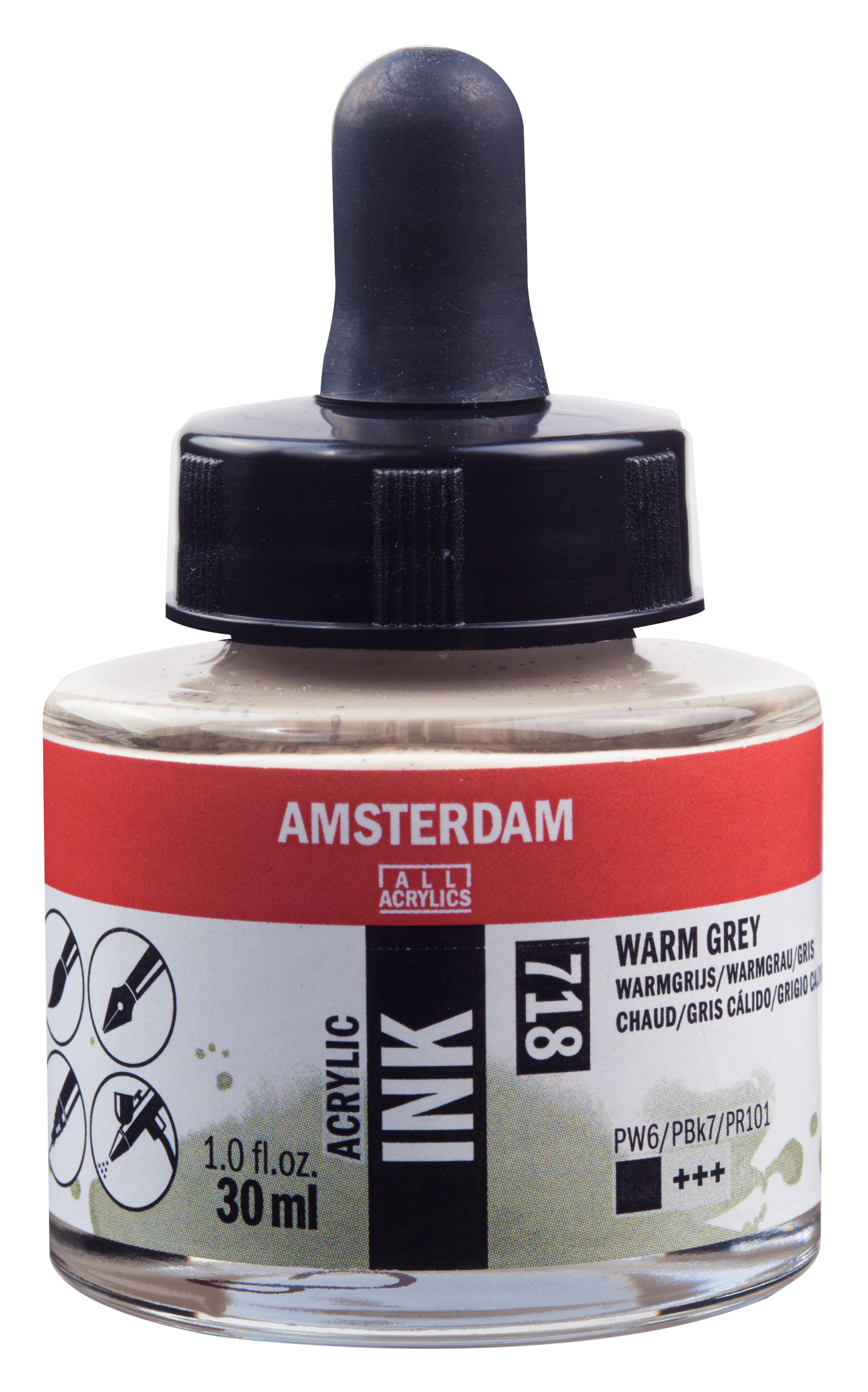 Royal Talens AMSTERDAM Acrylic Ink - Warmgrau  718 (30ml)