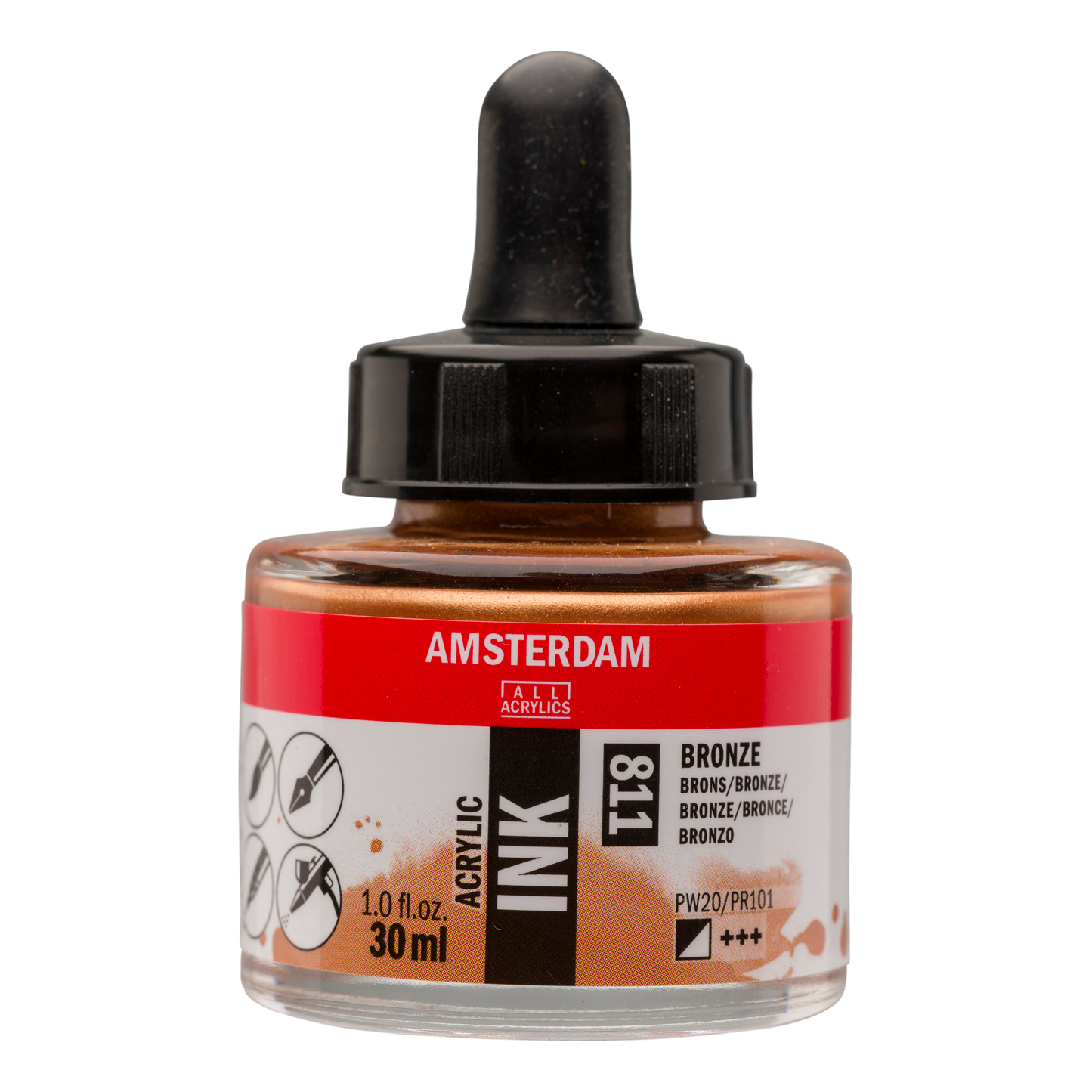 Royal Talens AMSTERDAM Acrylic Ink - Bronze  811 (30ml)