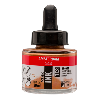 Royal Talens AMSTERDAM Acrylic Ink - Bronze  811 (30ml)