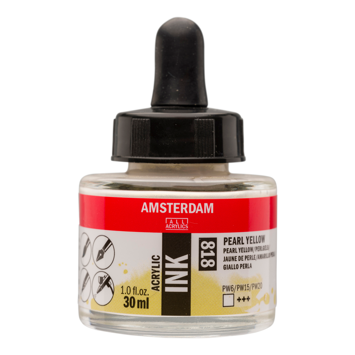 Royal Talens AMSTERDAM Acrylic Ink - Perlgelb  818 (30ml)