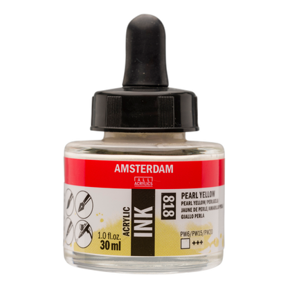 Royal Talens AMSTERDAM Acrylic Ink - Perlgelb  818 (30ml)