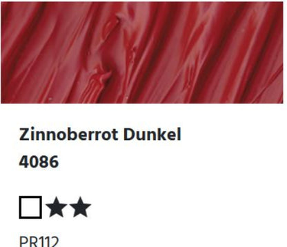 LUKAS Cryl PASTOS (HEAVY BODY) - Zinnoberrot Dunkel  4086 (37ml)