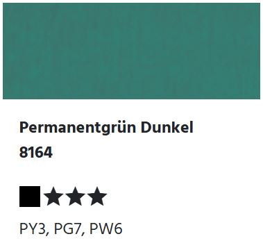 LUKAS Studio GOUACHE - Permanentgrün Dunkel  8164 (20ml)