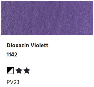 LUKAS Aquarell 1862 Feuchte Künstler-Aquarellfarbe - Dioxazin Violett  1142 (1/2 N.)