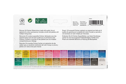 WINSOR & NEWTON™ Cotman Aquarellfarben  Set (24 1/2 Näpfchen, 25-teilig)