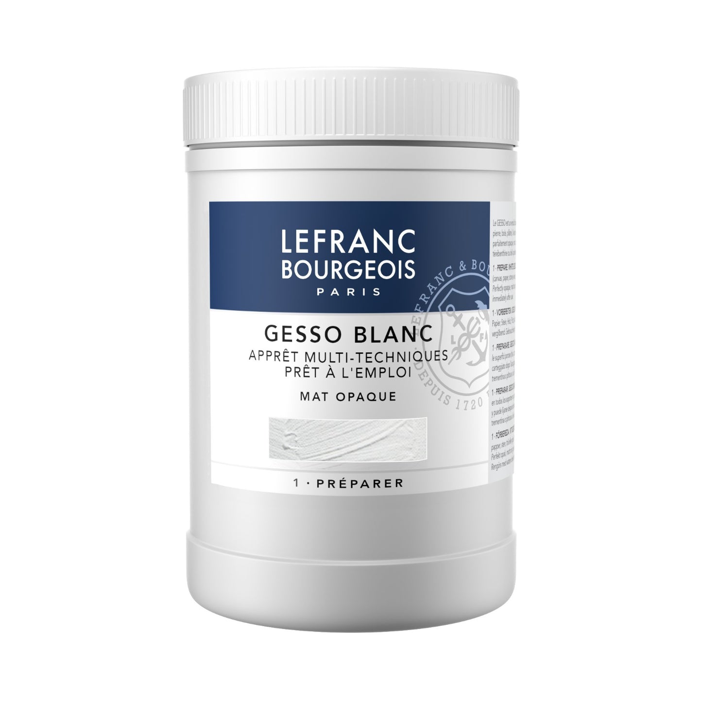 LEFRANC & BOURGEOIS GESSO Weiß, Matt opak (1 Liter Eimer)