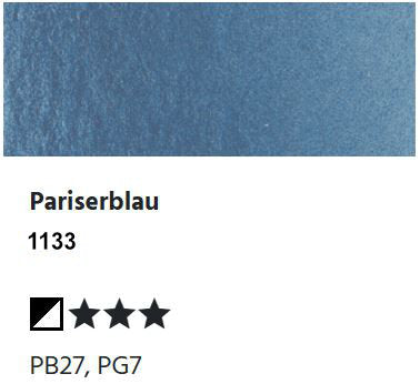 LUKAS Aquarell 1862 Feuchte Künstler-Aquarellfarbe - Pariserblau  1133 (1/2 N.)