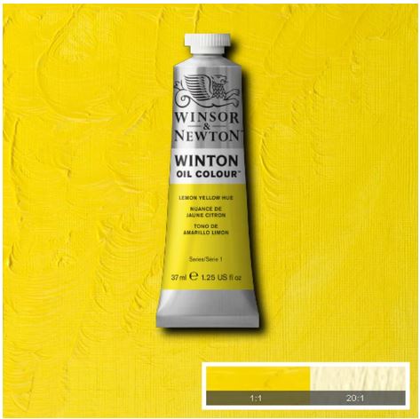 WINSOR&NEWTON Winton Feine Ölfarbe - ZITRONENGELB FARBTON  346 (37ml)