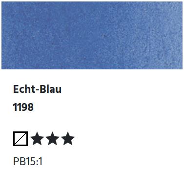 LUKAS Aquarell 1862 Feuchte Künstler-Aquarellfarbe - Echt-Blau  1198 (1/2 N.)