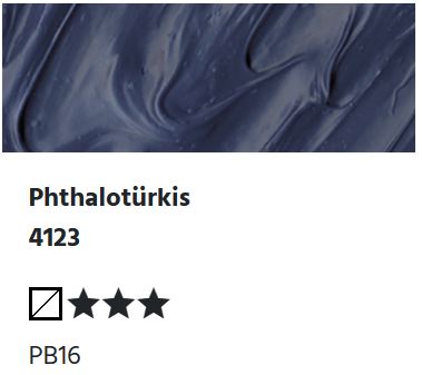 LUKAS Cryl PASTOS (HEAVY BODY) - Phthalotürkis  4123 (37ml)