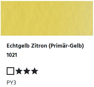 LUKAS Aquarell 1862 Feuchte Künstler-Aquarellfarbe - Echtgelb Zitron (Primär-Gelb)  1021 (1/2 N.)