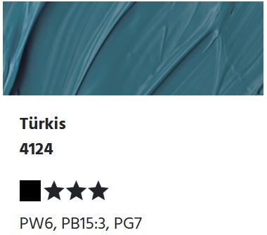 LUKAS Cryl PASTOS (HEAVY BODY) - Türkis  4124 (37ml)
