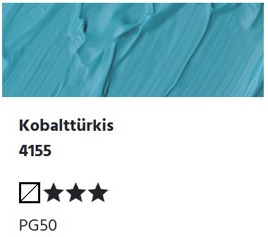 LUKAS Cryl PASTOS (HEAVY BODY) - Kobalttürkis  4155 (37ml)