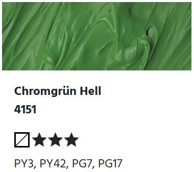 LUKAS Cryl PASTOS (HEAVY BODY) - Chromgrün Hell  4151 (37ml)