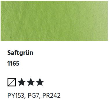 LUKAS Aquarell 1862 Feuchte Künstler-Aquarellfarbe - Saftgrün  1165 (1/2 N.)