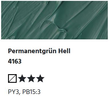 LUKAS Cryl PASTOS (HEAVY BODY) - Permanentgrün Hell  4163 (37ml)