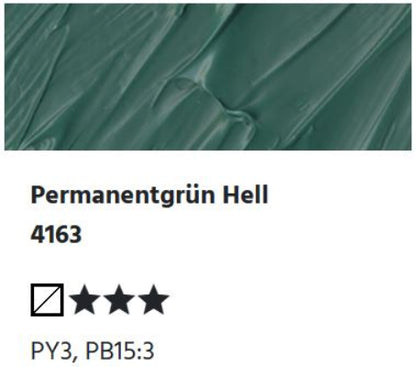 LUKAS Cryl PASTOS (HEAVY BODY) - Permanentgrün Hell  4163 (37ml)