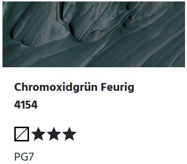 LUKAS Cryl PASTOS (HEAVY BODY) - Chromoxidgrün Feurig  4154 (37ml)