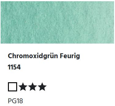 LUKAS Aquarell 1862 Feuchte Künstler-Aquarellfarbe - Chromoxidgrün Feurig  1154 (1/2 N.)