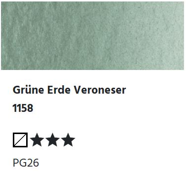 LUKAS Aquarell 1862 (24ml Tube) - Grüne Erde Veroneser  1158