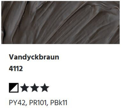 LUKAS Cryl PASTOS (HEAVY BODY) - Vandyckbraun  4112 (37ml)