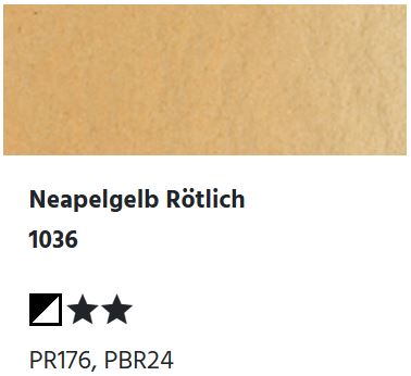 LUKAS Aquarell 1862 Feuchte Künstler-Aquarellfarbe - Neapelgelb Rötlich  1036 (1/2 N.)