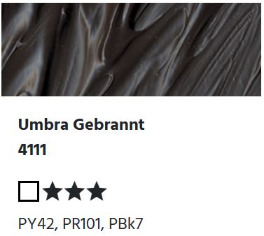 LUKAS Cryl PASTOS (HEAVY BODY) - Umbra Gebrannt  4111 (37ml)