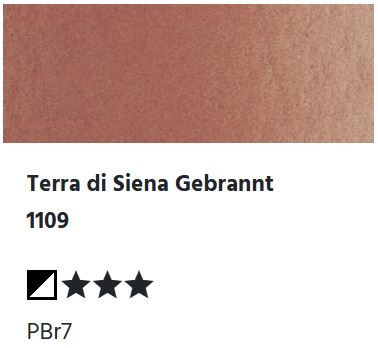 LUKAS Aquarell 1862 Feuchte Künstler-Aquarellfarbe - Terra di Siena Gebrannt  1109 (1/2 N.)