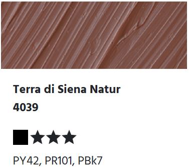 LUKAS Cryl PASTOS (HEAVY BODY) - Terra di Siena Natur  4039 (37ml)