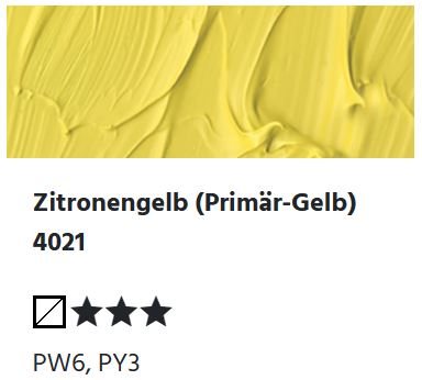 LUKAS Cryl PASTOS (HEAVY BODY) - Zitronengelb (Primär-Gelb)  4021 (37ml)