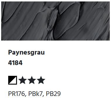LUKAS Cryl PASTOS (HEAVY BODY) - Paynesgrau  4184 (37ml)