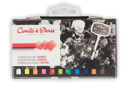CONTÉ À PARIS Farbkreiden-Set (12 Farbtöne, allg. Sortierung)