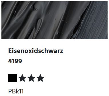 LUKAS Cryl PASTOS (HEAVY BODY) - Eisenoxidschwarz  4199 (37ml)