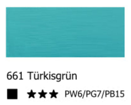 Estándar acrílico AMSTERDAM - Verde turquesa 661 (120 ml)