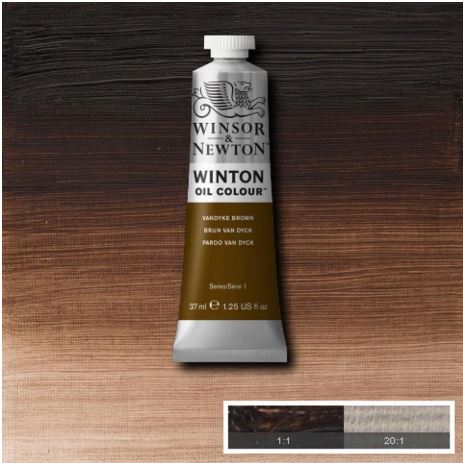 WINSOR&NEWTON Winton Feine Ölfarbe - VANDYKE BRAUN  676 (37ml)