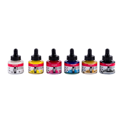 Royal Talens AMSTERDAM Acrylic Ink - BASIC SET (6x30ml)