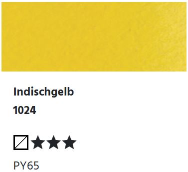 LUKAS Aquarell 1862 Feuchte Künstler-Aquarellfarbe - Indischgelb  1024 (1/2 N.)