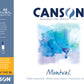 CANSON Montval Aquarellpapierblock 12 Blatt 300gr weiß (geleimt)