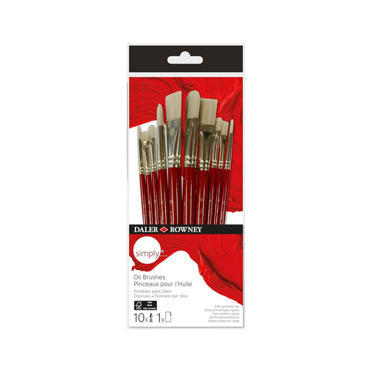 DALER ROWNEY Simply Pinselset ÖL  (10 ST, Mischung)