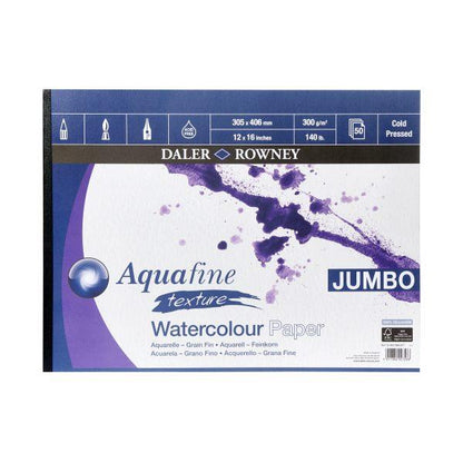 DALER ROWNEY Aquafine texture Aquarellpapier Jumbo Block (50Bl/A4/300gr)